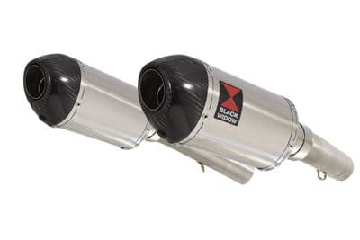 SL1000 Falco 99-05 Exhaust Silencers 200mm Oval Stainless + Carbon Tip