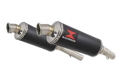 SL1000 Falco 99-05 Exhaust Silencers 300mm Round Black Stainless