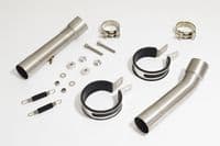 SL1000 Falco 99-05 Exhaust Silencers 350mm Round GP Style Black Stainless