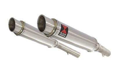SL1000 Falco 99-05 Exhaust Silencers 350mm Round GP Style Stainless