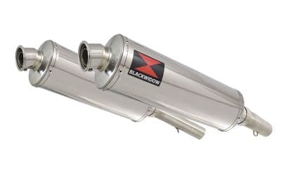 SL1000 Falco 99-05 Exhaust Silencers 400mm Oval Stainless