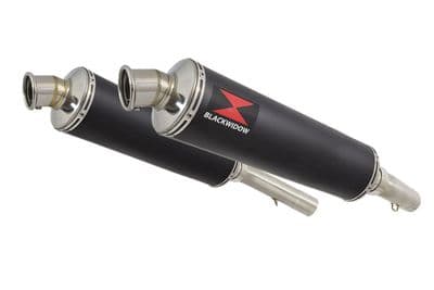 SL1000 Falco 99-05 Exhaust Silencers 400mm Round Black Stainless