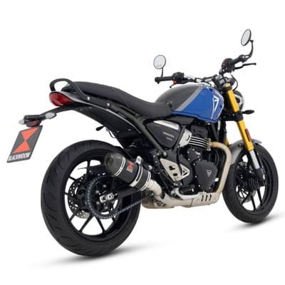 Speed 400 2024 - 2025 Exhaust Silencer 200 mm Oval  Black Stainless Steel Carbon Tip