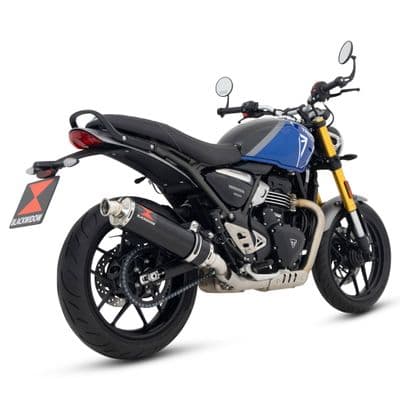 Speed 400 2024 - 2025 Exhaust Silencer 400 mm Oval Black Stainless Steel