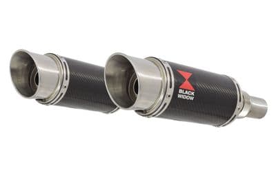 Speed Triple 1050 S R 2011-2015 Twin Exhaust Silencer Kit 200mm Round Carbon