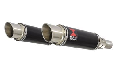 Speed Triple 1050 S R 2011-2015 Twin Exhaust Silencer Kit 230mm GP Round Black Stainless