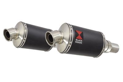 Speed Triple 1050 S R 2011-2015 Twin Exhaust Silencer Kit 230mm Oval Black Stainless