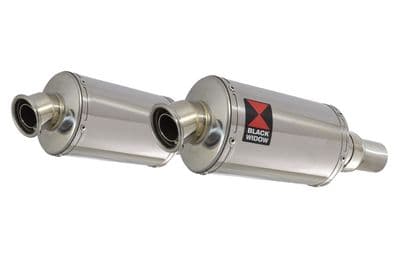 Speed Triple 1050 S R 2011-2015 Twin Exhaust Silencer Kit 230mm Oval Stainless