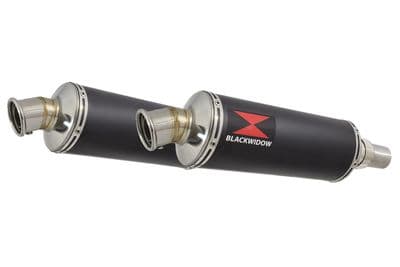 Speed Triple 1050 S R 2011-2015 Twin Exhaust Silencer Kit 300mm Round Black Stainless