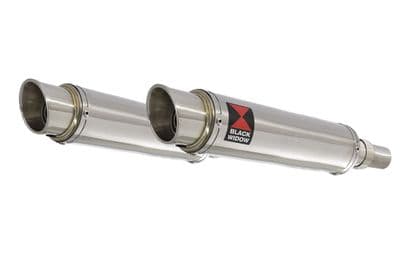 Speed Triple 1050 S R 2011-2015 Twin Exhaust Silencer Kit 350mm GP Round Stainless