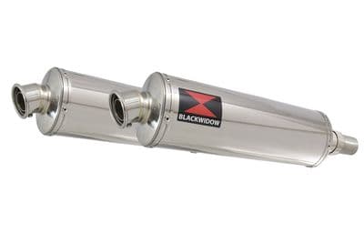 Speed Triple 1050 S R 2011-2015 Twin Exhaust Silencer Kit 400mm Oval Stainless