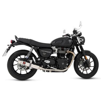 Speed Twin 900 2021 - 2025 Exhaust Collector & Silencers 350mm Round GP Stainless Steel