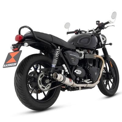 Speed Twin 900 2021 - 2025 Exhaust Silencers 230mm GP Round Stainless Steel