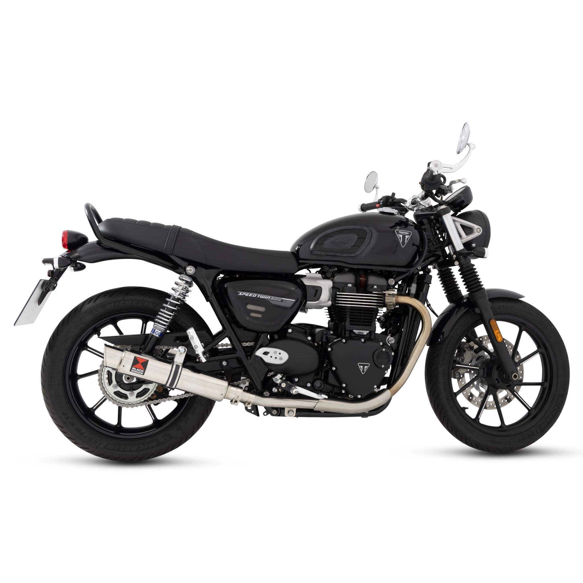 Speed Twin 900 2021 - 2025 Exhaust Silencers 350mm Round GP