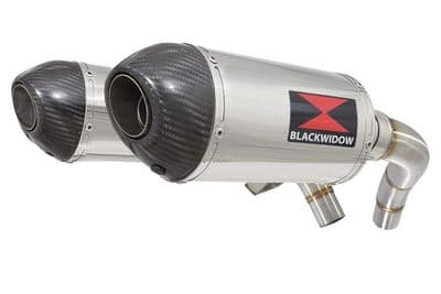 ST1100 (SC26) Pan European Exhaust Silencers 200mm Oval Stainless Carbon Tips