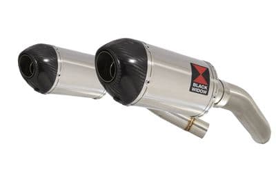ST1300 Pan European (SC51) Exhaust Silencers 200mm Oval Stainless Carbon Tips