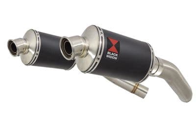 ST1300 Pan European (SC51) Exhaust Silencers 230mm Oval Black Stainless