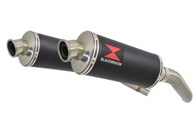 ST1300 Pan European (SC51) Exhaust Silencers 300mm Oval Black Stainless
