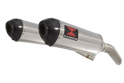 ST1300 Pan European (SC51) Exhaust Silencers 300mm Oval Stainless Carbon Tips