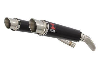 ST1300 Pan European (SC51) Exhaust Silencers 350mm GP Round Black Stainless