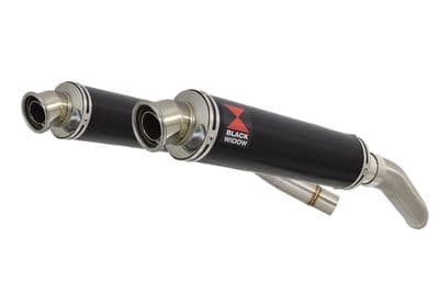 ST1300 Pan European (SC51) Exhaust Silencers 350mm Round Black Stainless