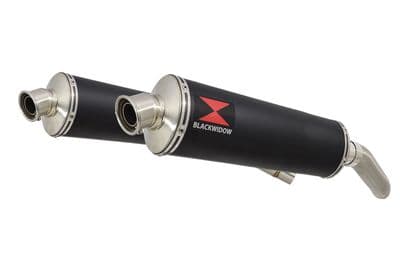 ST1300 Pan European (SC51) Exhaust Silencers 400mm Oval Black Stainless