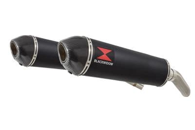 ST1300 Pan European (SC51) Exhaust Silencers 400mm Oval Black Stainless Carbon Tips