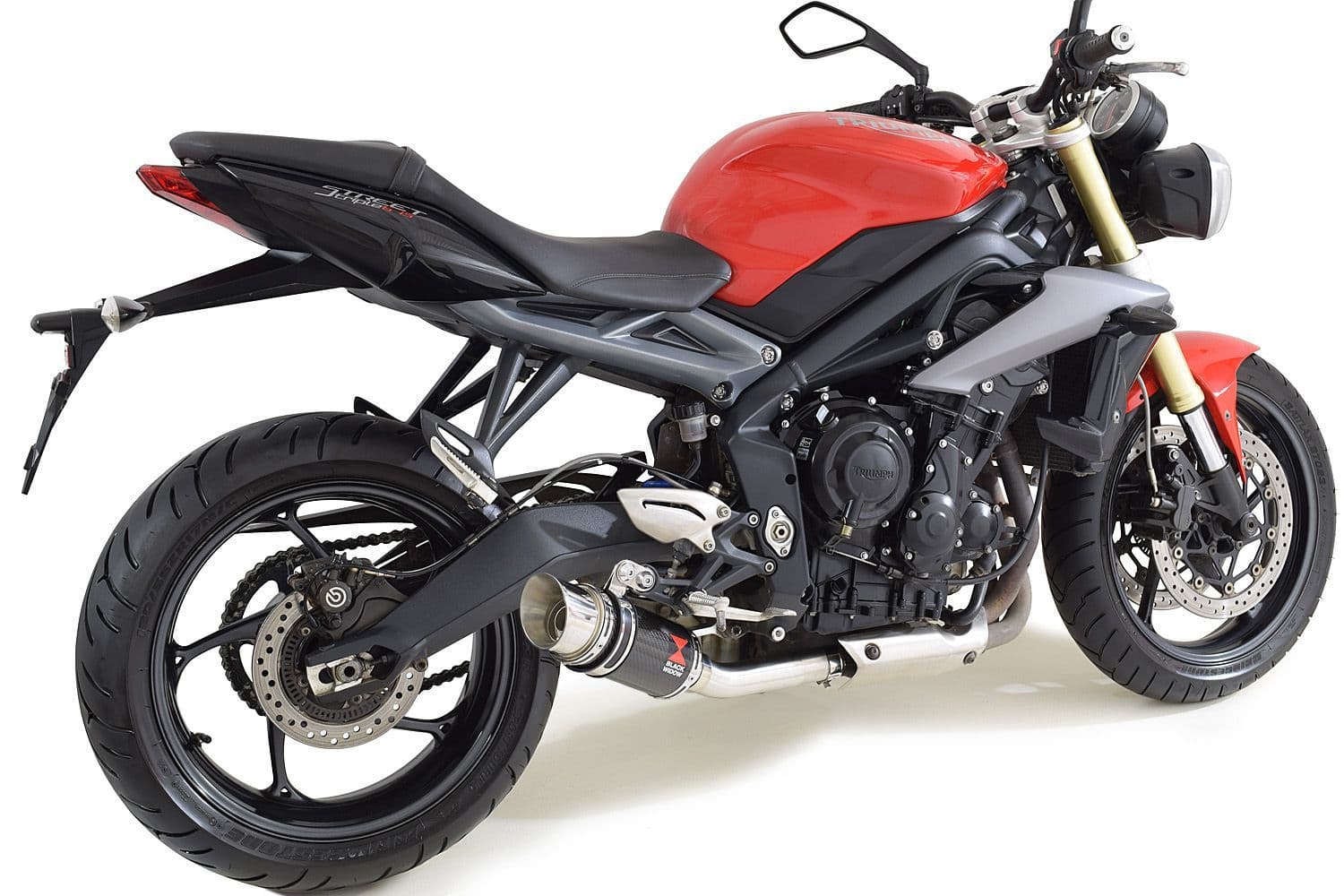 Street Triple 675 675R 2013-2016 Exhaust Silencer 200mm Round Carbon