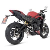 Street Triple 765 S/R/RS 2023 - 2026 Exhaust System 300 mm Oval Stainless Carbon Tip Silencer