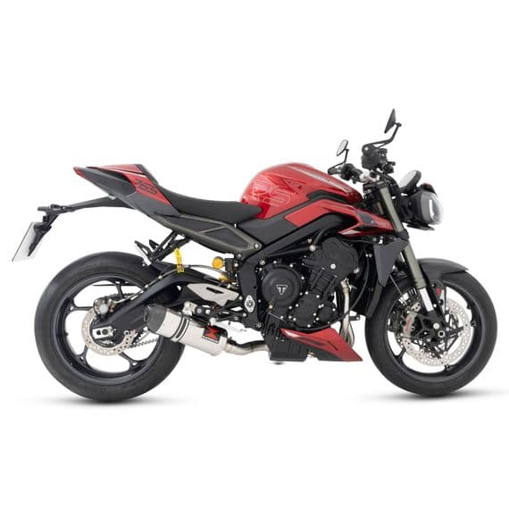 Street Triple 765 S/R/RS 2023 - 2026 Exhaust System 300 mm Oval Stainless Carbon Tip Silencer