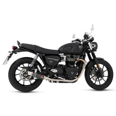 Street Twin 900 2021 - 2025 Exhaust Collector & Silencers 230 mm Round GP Carbon