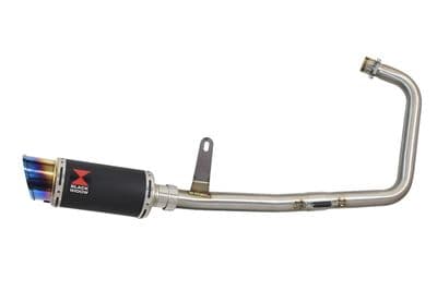 Superlight 125 2012-2024 Exhaust System 200mm Round Blue Tip Black Stainless Silencer