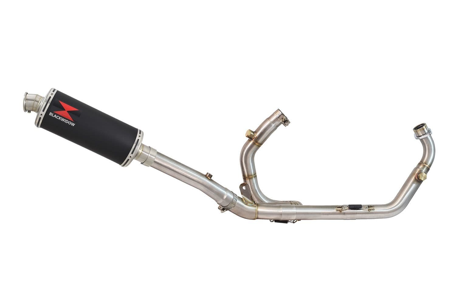 SV 650 2003-2015 Exhaust System 300mm Oval Black Stainless Silencer