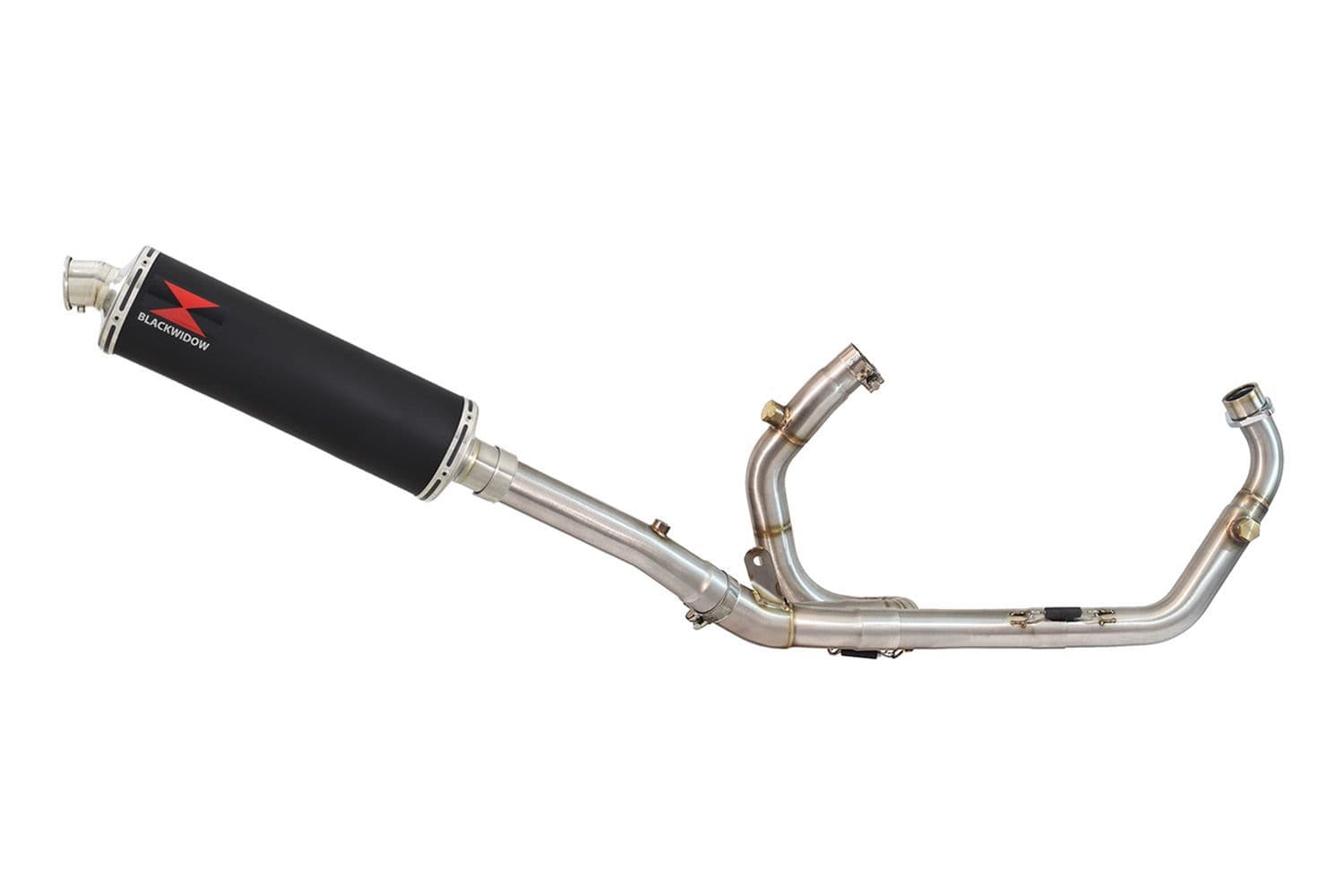 SV 650 2003-2015 Exhaust System 400mm Oval Black Stainless Silencer
