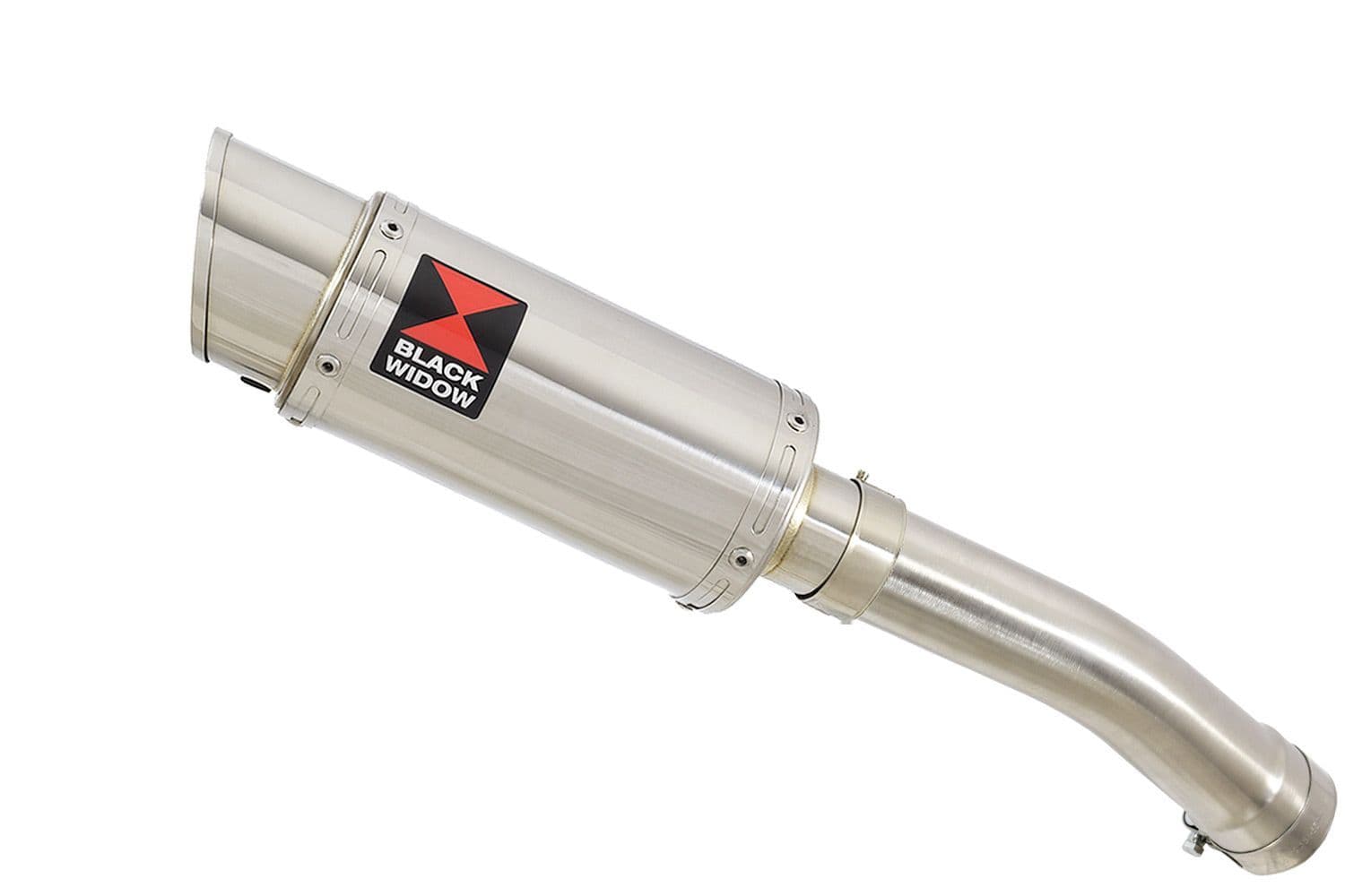 SV650 2003-2015 Link Pipe and 200mm Round Stainless Silencer