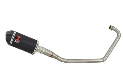 Sym XS 125-K Exhaust System 200mm Black Stainless Carbon Silencer