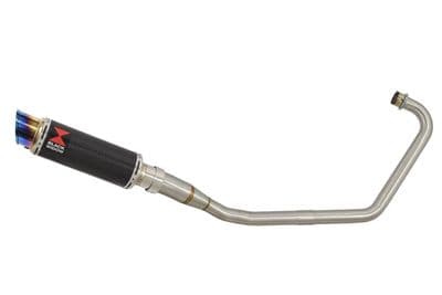 Sym XS 125-K Exhaust System 230mm GP Round Blue Tip Carbon Silencer