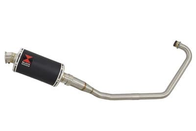 Sym XS 125-K Exhaust System 230mm Oval Black Stainless Silencer