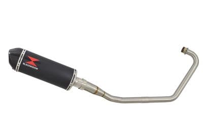 Sym XS 125-K Exhaust System 300mm Black Stainless Carbon Silencer