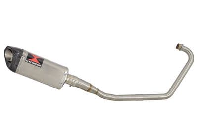 Sym XS 125-K Exhaust System 300mm Tri Oval Stainless Carbon Tip Silencer