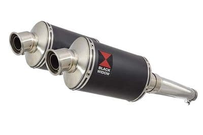 TDM 900 2-2 Exhaust Silencer Kit 230mm Oval Black Stainless