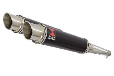 TDM 900 2-2 Exhaust Silencer Kit 350mm GP Round Black Stainless