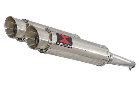 TDM 900 2-2 Exhaust Silencer Kit 360mm GP Round Stainless