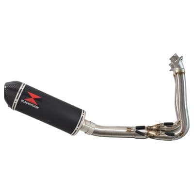 Tiger 660 2022 - 2026 Sport Exhaust System 300 mm Oval Black Stainless Carbon Tip Silencer