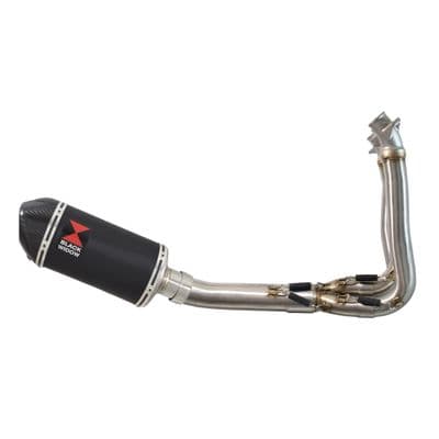 Tiger 660 Sport Exhaust System 200 mm Oval Black Stainless Carbon Tip Silencer