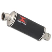 Tiger 660 Sport Exhaust System 300 mm Oval Black Stainless Silencer