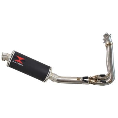 Tiger 660 Sport Exhaust System 300 mm Oval Black Stainless Silencer