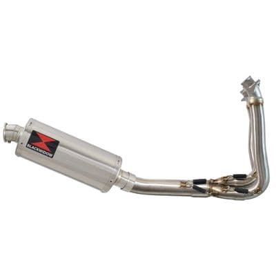 Tiger 660 Sport Exhaust System 300 mm Oval Stainless Silencer