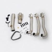 Tiger 660 Sport Exhaust System 300 mm Tri Oval Stainless Carbon Tip Silencer