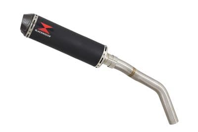 Tiger 800 ABS 2010-2020 Exhaust Silencer 370mm Round Black Stainless Carbon Tip
